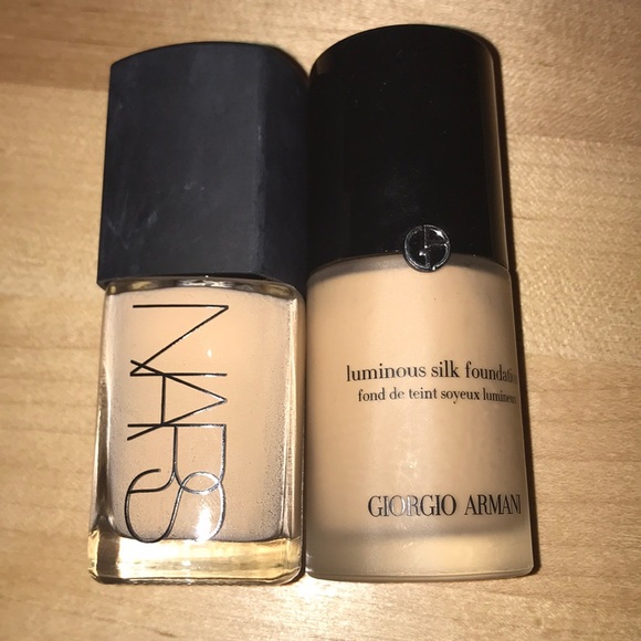 giorgio armani luminous silk foundation vs nars sheer glow